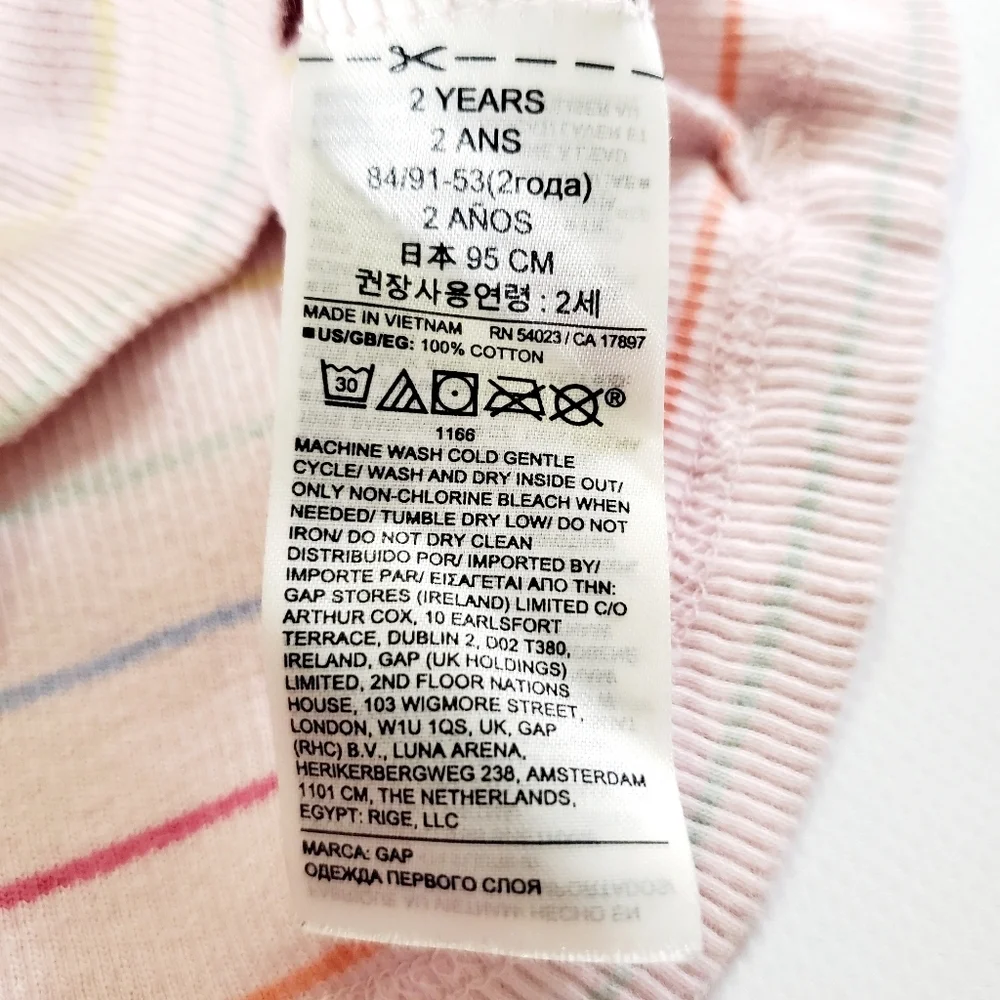 K1290 * Baby Gap Girls Eyelet Ruffle Sleeve Tank Top Pink Size 2 Yrs